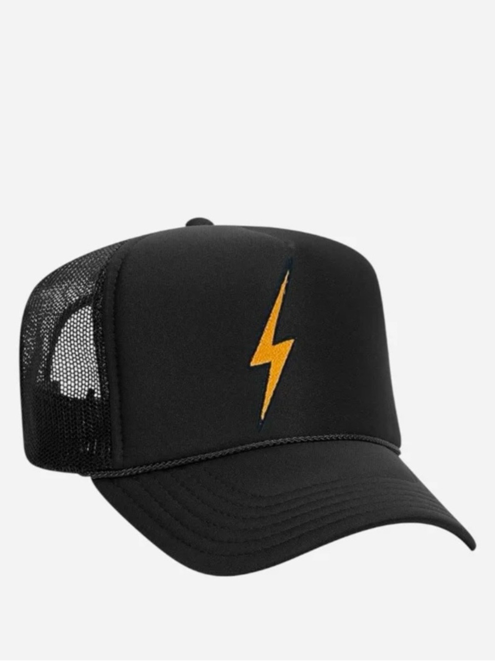 Aviator Nation Vintage Bolt Trucker Hat in Black
